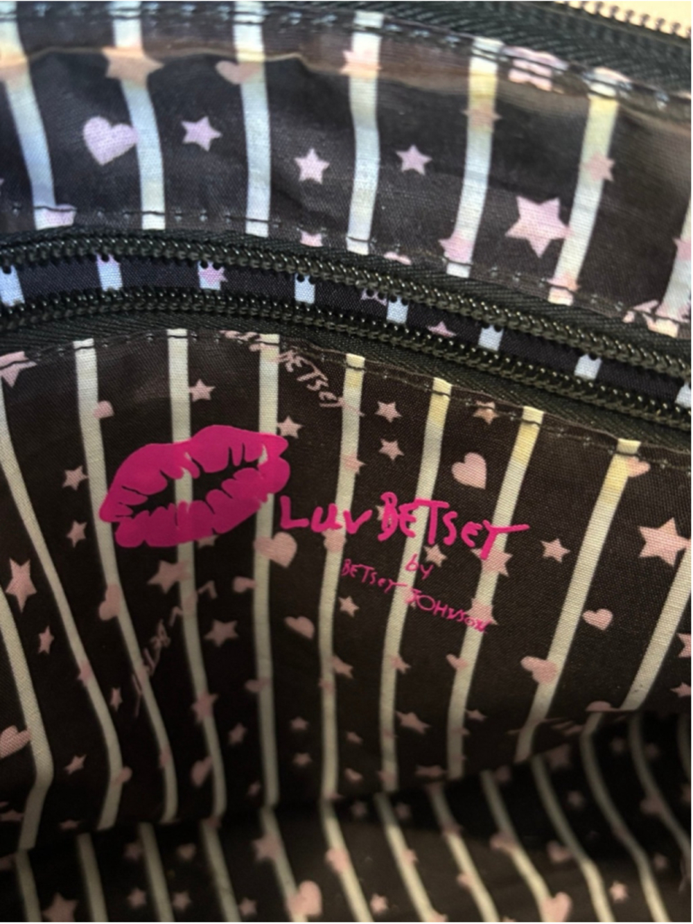Luv By Betsey Johnson Butterfly Stripe Crossbody Shoulder Bag Purse whimsy Y2K - Picture 9 of 12
